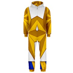 Star Yellow Blue Hooded Jumpsuit (men) 