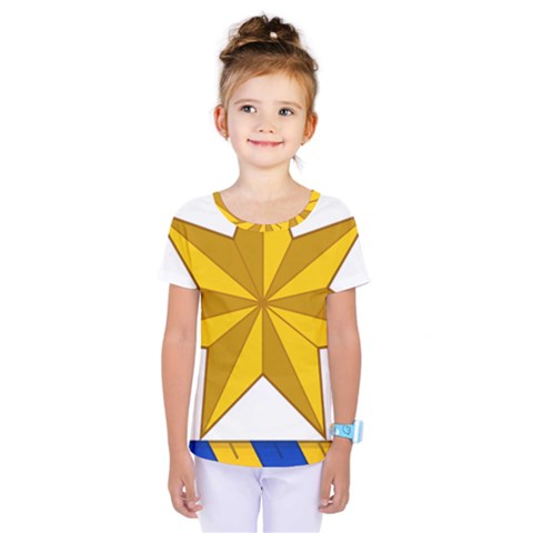 Star Yellow Blue Kids  One Piece Tee by Mariart