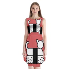 Sushi Cat Japanese Food Sleeveless Chiffon Dress   by Mariart