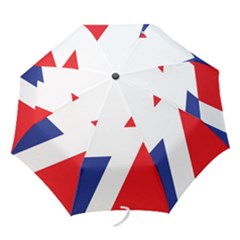 Three Colors Blue White Line Star Folding Umbrellas by Mariart