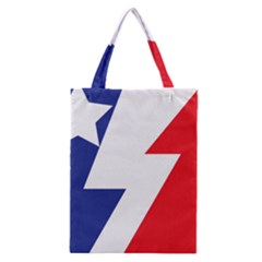 Three Colors Blue White Line Star Classic Tote Bag by Mariart