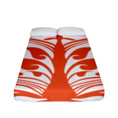 Tree Leaf Flower Orange Sexy Star Fitted Sheet (full/ Double Size) by Mariart