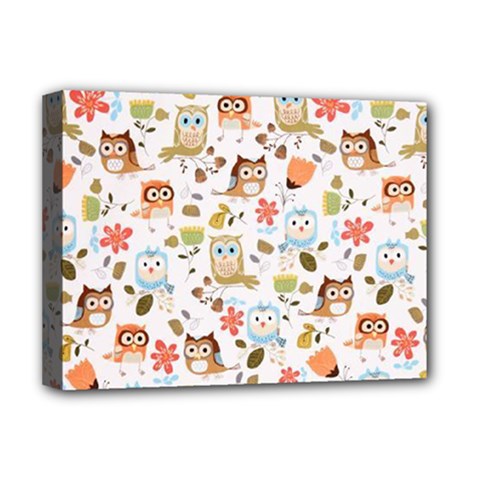 Cute Owl Deluxe Canvas 16  X 12  