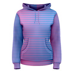 Turquoise Pink Stripe Light Blue Women s Pullover Hoodie by Mariart