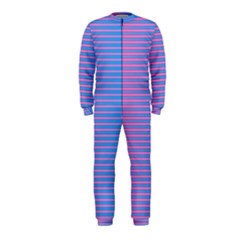 Turquoise Pink Stripe Light Blue Onepiece Jumpsuit (kids)