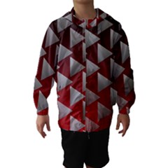 Netflix Play Button Pattern Hooded Wind Breaker (kids) by Nexatart