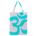 Hindu Om Symbol (Cyan) Classic Tote Bag View1