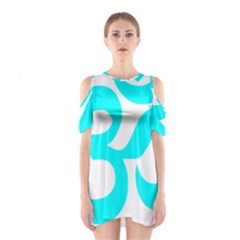 Hindu Om Symbol (cyan) Shoulder Cutout One Piece by abbeyz71