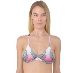 Toggle The Widget Bar Leaf Green Pink Reversible Tri Bikini Top by Mariart