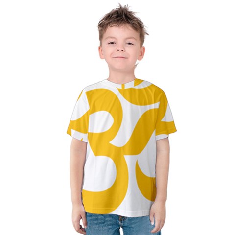 Aum Om Gold Kids  Cotton Tee by abbeyz71