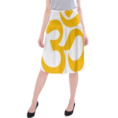 Aum Om Gold Midi Beach Skirt by abbeyz71