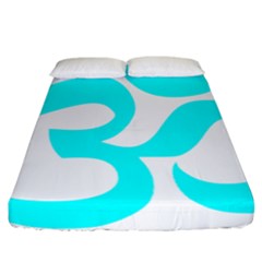 Aum Om Cyan Fitted Sheet (california King Size) by abbeyz71