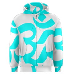 Aum Om Cyan Men s Zipper Hoodie by abbeyz71