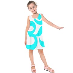 Aum Om Cyan Kids  Sleeveless Dress by abbeyz71