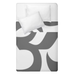 Hindu Om Symbol (dark Gray)  Duvet Cover Double Side (single Size) by abbeyz71