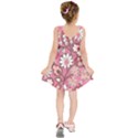 Pink Flower Pattern Kids  Sleeveless Dress View2