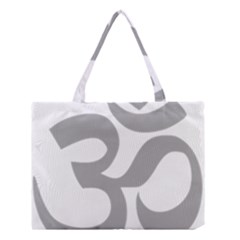 Hindu Om Symbol (light Gray) Medium Tote Bag by abbeyz71