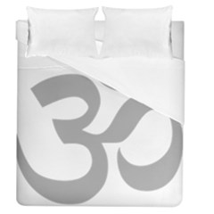 Hindu Om Symbol (light Gray) Duvet Cover (queen Size) by abbeyz71