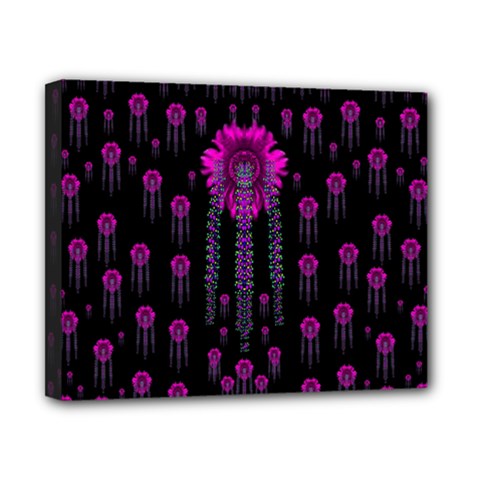 Wonderful Jungle Flowers In The Dark Canvas 10  X 8  by pepitasart