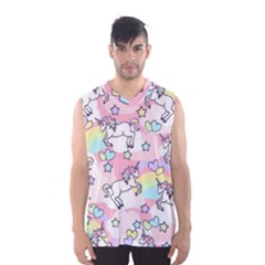 Unicorn Rainbow Men s Basketball Tank Top by Nexatart