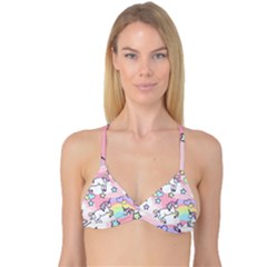 Unicorn Rainbow Reversible Tri Bikini Top by Nexatart