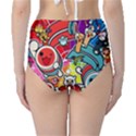 Cute Doodles Wallpaper Background High-Waist Bikini Bottoms View2