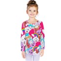 Cute Cartoon Pattern Kids  Long Sleeve Tee View1