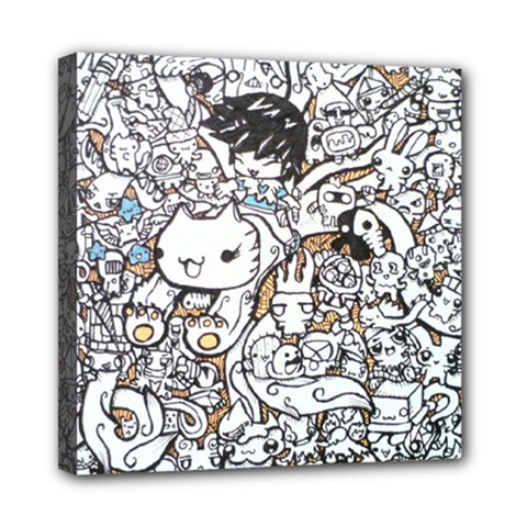 Cute Doodles Mini Canvas 8  X 8  by Nexatart