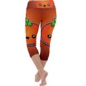 Simple Orange Pumpkin Cute Halloween Capri Yoga Leggings View4