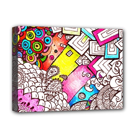 Beautiful Colorful Doodle Deluxe Canvas 16  X 12  