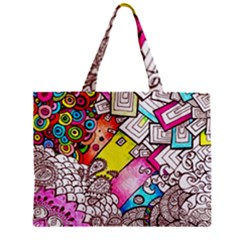 Beautiful Colorful Doodle Mini Tote Bag by Nexatart