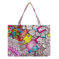 Beautiful Colorful Doodle Medium Tote Bag by Nexatart