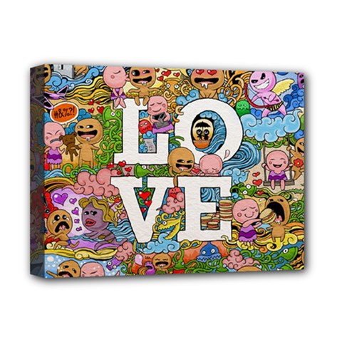 Doodle Art Love Doodles Deluxe Canvas 16  X 12   by Nexatart