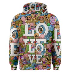 Doodle Art Love Doodles Men s Zipper Hoodie