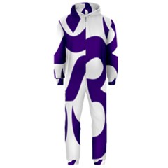 Hindu Om Symbol (purple) Hooded Jumpsuit (men)  by abbeyz71