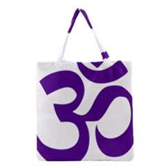 Hindu Om Symbol (purple) Grocery Tote Bag
