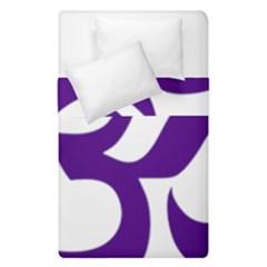 Hindu Om Symbol (purple) Duvet Cover Double Side (single Size) by abbeyz71