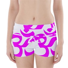 Hindu Om Symbol (magenta) Boyleg Bikini Wrap Bottoms