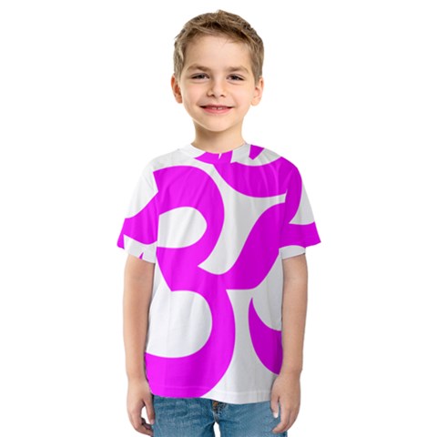 Hindu Om Symbol (magenta) Kids  Sport Mesh Tee by abbeyz71