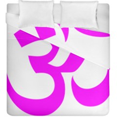 Hindu Om Symbol (magenta) Duvet Cover Double Side (king Size)