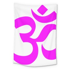 Hindu Om Symbol (magenta) Large Tapestry