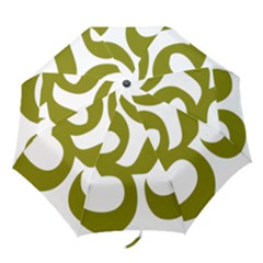 Hindi Om Symbol (olive) Folding Umbrellas