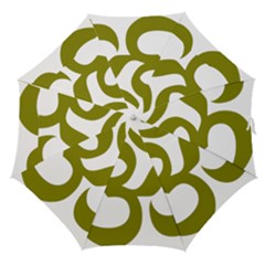 Hindi Om Symbol (olive) Straight Umbrellas