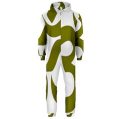 Hindi Om Symbol (olive) Hooded Jumpsuit (men)  by abbeyz71