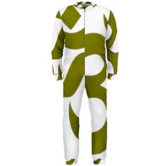 Hindi Om Symbol (olive) Onepiece Jumpsuit (men) 