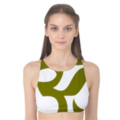 Hindi Om Symbol (olive) Tank Bikini Top