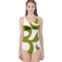 Hindi Om Symbol (Olive) One Piece Swimsuit View1