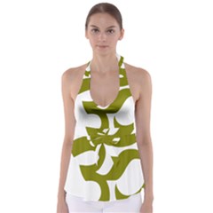 Hindu Om Symbol (olive) Babydoll Tankini Top by abbeyz71