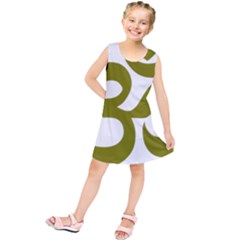 Hindu Om Symbol (olive) Kids  Tunic Dress