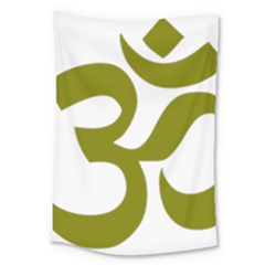 Hindu Om Symbol (olive) Large Tapestry